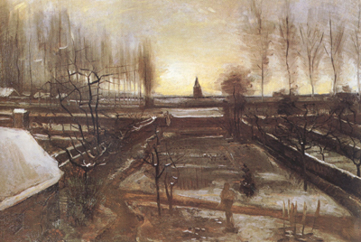 The Parsonage Garden at Nuenen in the Snow (nn04)